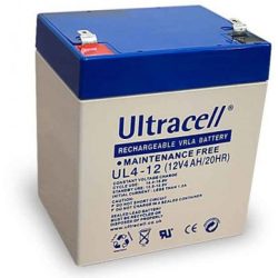   Ultracell UL4-12 12V 4Ah zselés ólom akkumulátor gondozásmentes