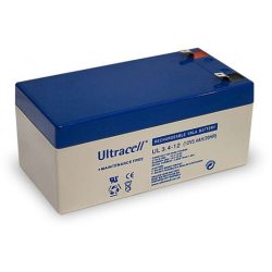   Ultracell UL3.4-12 12V 3.4Ah zselés ólom akkumulátor gondozásmentes