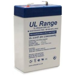   Ultracell UL2.8-6T 6V 2.8Ah zselés ólom akkumulátor gondozásmentes