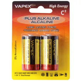 Vapex 2 db C méretű  baby  tartóselem  1 5V