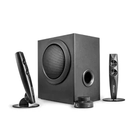   WAVEMASTER 66201 wavemaster hangszóró 2.1 - stax (46w rms, fa mélynyomó, 3,5mm jack, rca, fekete)