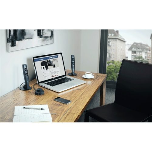 WAVEMASTER 66211 wavemaster hangszóró 2.1 - stax bt (46w rms, fa mélynyomó, bluetooth, 3,5mm jack, rca, fekete)