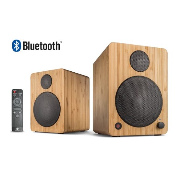 WAVEMASTER 66372 wavemaster hangszóró 2.0 - cube mini neo bamboo (36w rms, bluetooth, 3,5mm jack, rca, toslink, távírányító, bambusz)