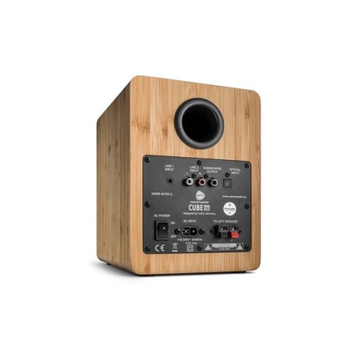 WAVEMASTER 66372 wavemaster hangszóró 2.0 - cube mini neo bamboo (36w rms, bluetooth, 3,5mm jack, rca, toslink, távírányító, bambusz)