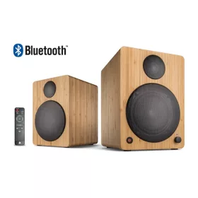   WAVEMASTER 66383 wavemaster hangszóró 2.0 - cube neo bamboo (50w rms, bluetooth, 3,5mm jack, rca, toslink, távírányító, bambusz)