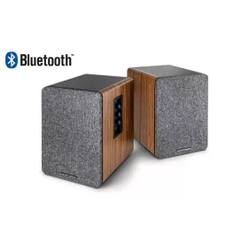   WAVEMASTER 66500 wavemaster hangszóró 2.0 - base (30w rms, bluetooth, rca, barna fa és szürke)