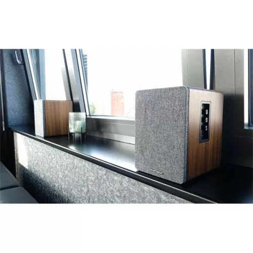 WAVEMASTER 66500 wavemaster hangszóró 2.0 - base (30w rms, bluetooth, rca, barna fa és szürke)