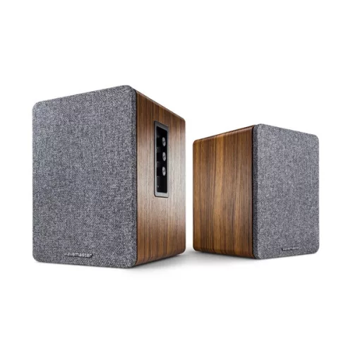 WAVEMASTER 66500 wavemaster hangszóró 2.0 - base (30w rms, bluetooth, rca, barna fa és szürke)