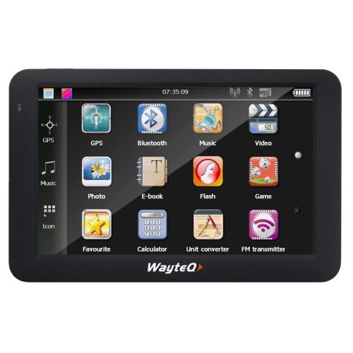 WayteQ X985BT GPS navigáció (térkép nélkül)