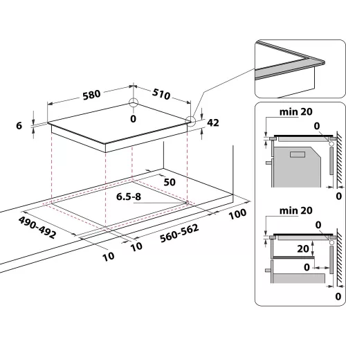 Whirlpool AKT 8130/LX Önállóan beépíthető elektromos főzőlap, érintőszenzorral