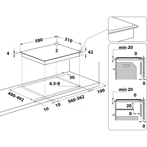 Whirlpool AKT 8190/BA Főzőlap