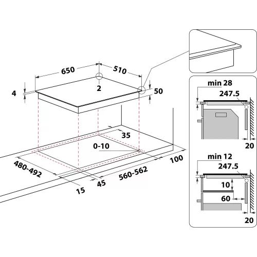 Whirlpool WF S4665 CPBF főzőlap beépíthető indukciós