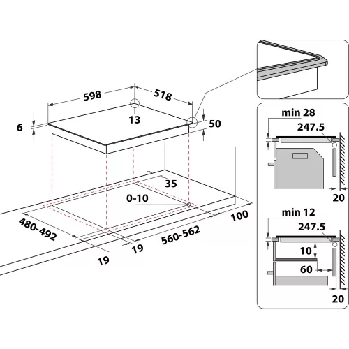 Whirlpool WL S8560 AL főzőlap beépíthető  indukciós