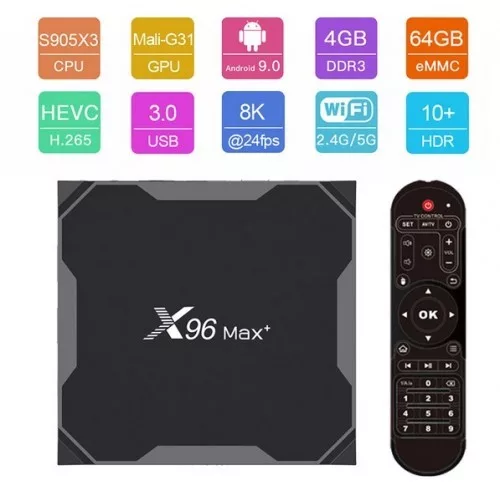 X96 MAX 8k Android Media Player 4/64 OTT Media Player
