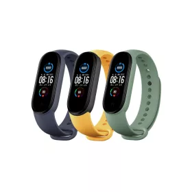   Mi Smart Band 5 pót pánt szett - Tengerészkék/Sárga/Mentazöld