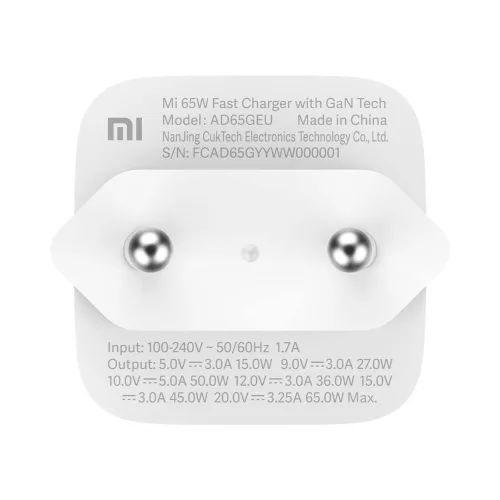 Xiaomi Mi 65W Fast Charger with GaN Tech EU hálózati töltő