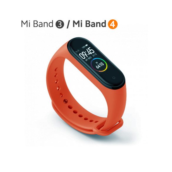 Xiaomi Mi Band 3, 4 pót pánt - narancssárga