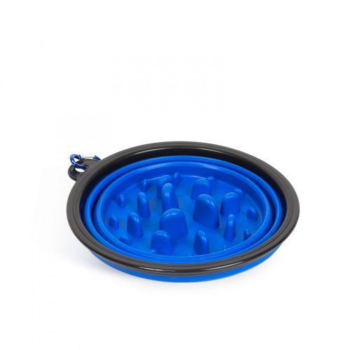 Yummie Összenyomható etetőtál - habzsolásgátlóval - kék - 1000 ml (60008BL)