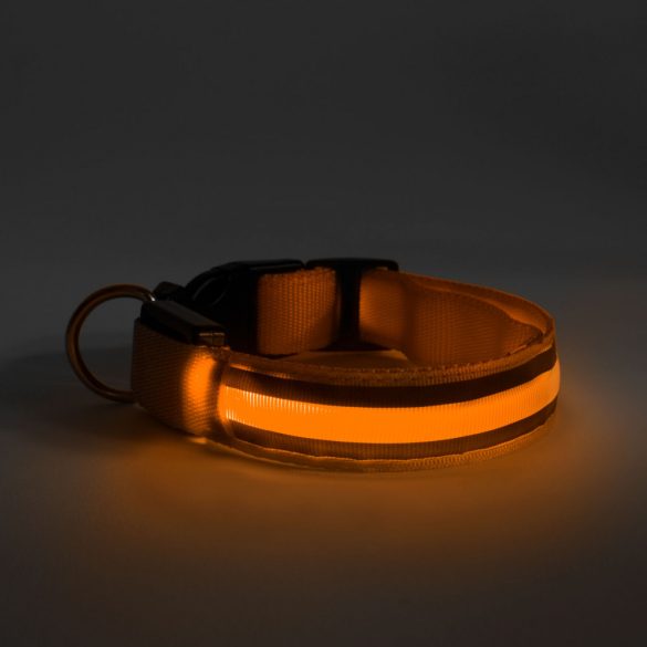 Yummie LED-es nyakörv - akkumulátoros - M méret - narancs (60028C)