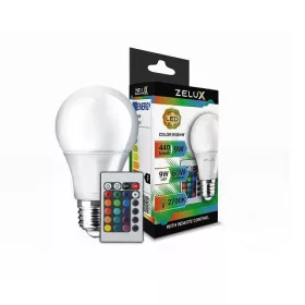 Zelux Led RGB A60 9W E27 Okos izzó távirányítóval 