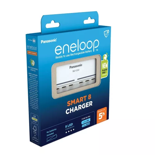 eneloop BQ-CC63E AA/AAA akkumulátor 1-8 cella töltésére