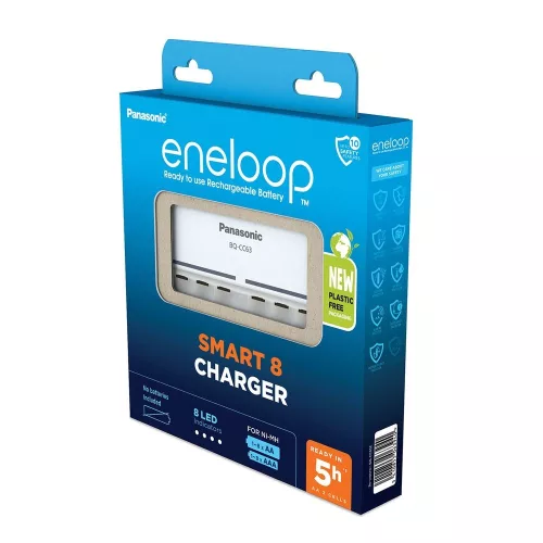 eneloop BQ-CC63E AA/AAA akkumulátor 1-8 cella töltésére