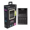 eneloop BQ-CC65E LCD-s gyors akkumulátor töltő / kisütő funkció / kapacitás kijelzés 2/4db AA/AAA akkumulátor töltésére