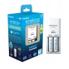 eneloop K-KJ50MCD20E akkumulátor töltő időzítővel 2 db 2000mAh AA akkumulátorral