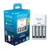 eneloop K-KJ51MCD04E akkumulátor töltő időzítővel 4 db AAA 800mAh akkumulátorral