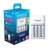 eneloop K-KJ55MCD40E akkumulátor gyorstöltő 4 db 2000mAh AA akkumulátorral
