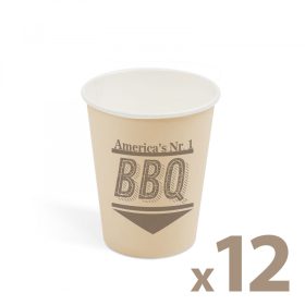 Papírpohár - BBQ - 2,5 dl - 12 db / csomag (58237D)
