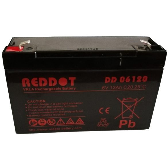 RedDot DD06120 6V 12Ah zselés akkumulátor
