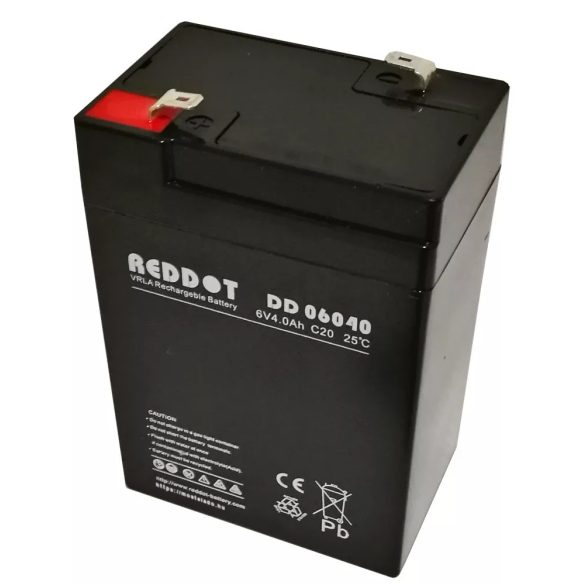 RedDot DD06040 6V 4Ah zselés akkumulátor