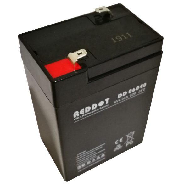 RedDot DD06040 6V 4Ah zselés akkumulátor