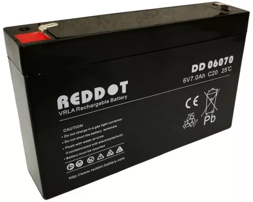 RedDot DD06070 6V 7Ah gondozásmentes AGM akkumulátor