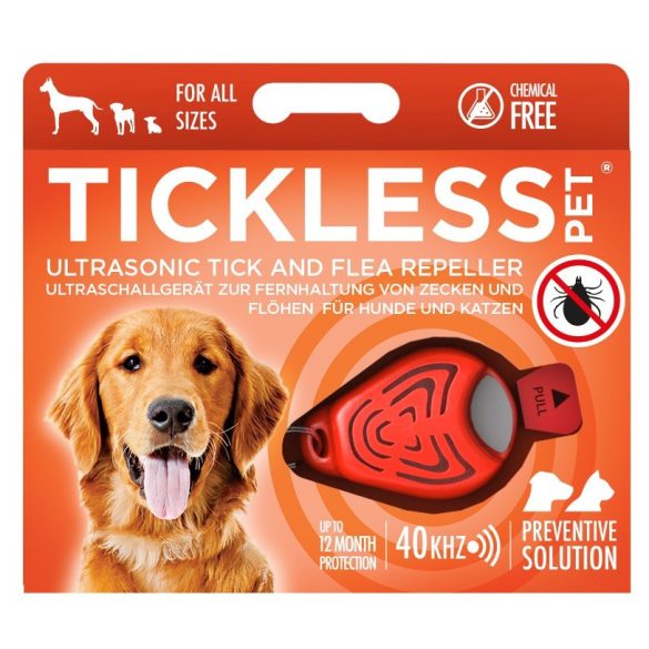 TickLess Pet ultrahangos kullancs- és bolhariasztó - narancs