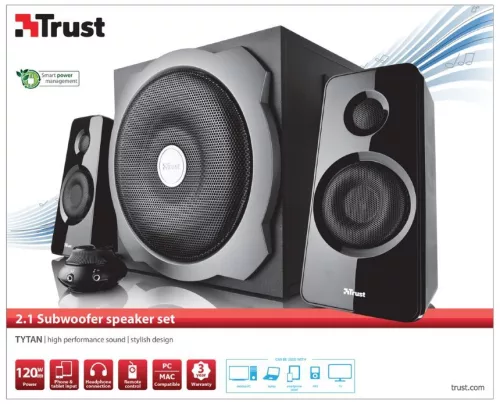 Trust Tytan 2.1 Subwoofer hangfal szett (fekete) (19019)
