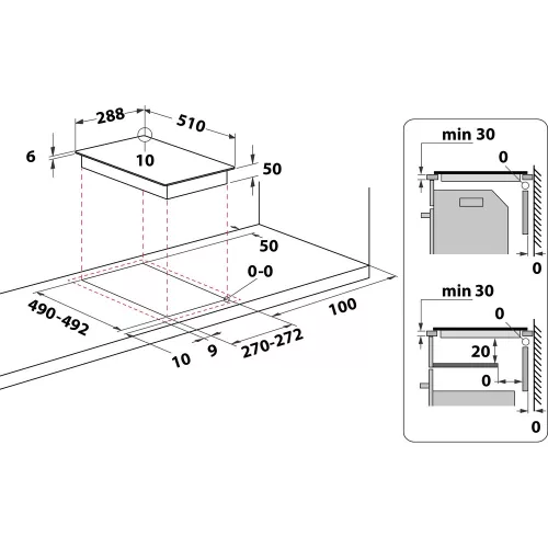 Whirlpool AKT 315/IX beépíthető főzőlap
